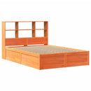sengeramme uden madras 150x200 cm massivt fyrretræ gyldenbrun