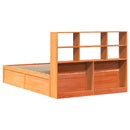 sengeramme uden madras 140x190 cm massivt fyrretræ gyldenbrun
