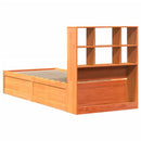 sengeramme uden madras 75x190 cm massivt fyrretræ gyldenbrun