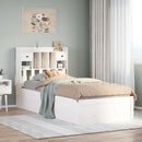 sengeramme uden madras 90x200 cm massivt fyrretræ hvid