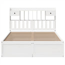 sengeramme uden madras 140x190 cm massivt fyrretræ hvid