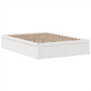 sengeramme uden madras 140x190 cm massivt fyrretræ hvid