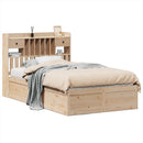 sengeramme uden madras 135x190 cm massivt fyrretræ hvid