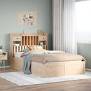 sengeramme uden madras 135x190 cm massivt fyrretræ hvid