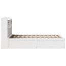 sengeramme uden madras 135x190 cm massivt fyrretræ hvid