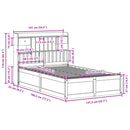 sengeramme uden madras 135x190 cm massivt fyrretræ brun