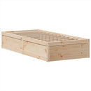 sengeramme uden madras 90x190 cm massivt fyrretræ