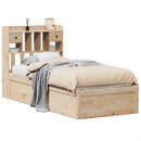 sengeramme uden madras 75x190 cm massivt fyrretræ