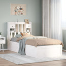sengeramme uden madras 75x190 cm massivt fyrretræ hvid