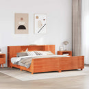 sengeramme uden madras 200x200 cm massivt fyrretræ gyldenbrun