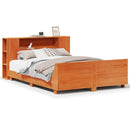 sengeramme uden madras 140x190 cm massivt fyrretræ gyldenbrun