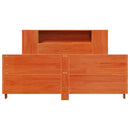 sengeramme uden madras 140x190 cm massivt fyrretræ gyldenbrun