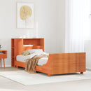sengeramme uden madras 100x200 cm massivt fyrretræ gyldenbrun