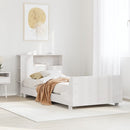 sengeramme uden madras 75x190 cm massivt fyrretræ hvid