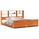 sengeramme uden madras 180x200 cm massivt fyrretræ gyldenbrun
