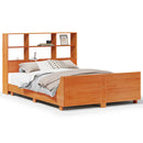 sengeramme uden madras 160x200 cm massivt fyrretræ gyldenbrun