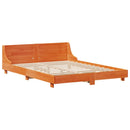 sengeramme uden madras 140x200 cm massivt fyr gyldenbrun