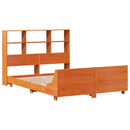 sengeramme uden madras 140x190 cm massivt fyrretræ gyldenbrun