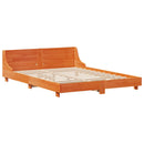 sengeramme uden madras 140x190 cm massivt fyrretræ gyldenbrun