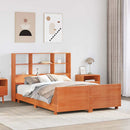 sengeramme uden madras 140x190 cm massivt fyrretræ gyldenbrun