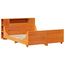 sengeramme uden madras 140x190 cm massivt fyrretræ gyldenbrun