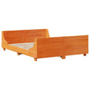 sengeramme uden madras 140x190 cm massivt fyrretræ gyldenbrun