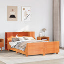 sengeramme uden madras 140x190 cm massivt fyrretræ gyldenbrun