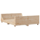 sengeramme uden madras 135x190 cm massivt fyrretræ hvid
