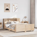 sengeramme uden madras 135x190 cm massivt fyrretræ hvid