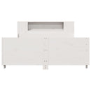 sengeramme uden madras 135x190 cm massivt fyrretræ hvid