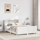 sengeramme uden madras 135x190 cm massivt fyrretræ hvid