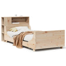 sengeramme uden madras 75x190 cm massivt fyrretræ