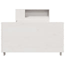 sengeramme uden madras 75x190 cm massivt fyrretræ hvid