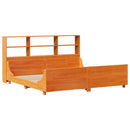 seng med reol uden madras 200x200 cm massivt træ gyldenbrun