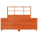 seng med reol uden madras 135x190 cm massivt træ brun