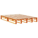 seng med reol uden madras 150x200 cm massivt træ gyldenbrun