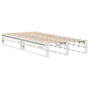 seng med reol uden madras 75x190 cm massivt træ hvid