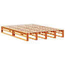 seng med reol uden madras 140x200 cm massivt træ gyldenbrun