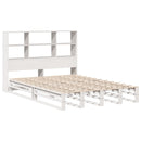 seng med reol uden madras 160x200 cm massivt træ hvid