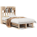 seng med reol uden madras 90x200 cm massivt fyrretræ