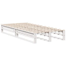 seng med reol uden madras 90x200 cm massivt fyrretræ hvid