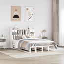 seng med reol uden madras 140x200 cm massivt fyrretræ hvid
