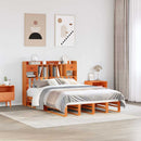 seng med reol uden madras 150x200cm massivt fyrretræ gyldenbrun
