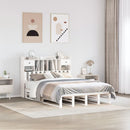 seng med reol uden madras 160x200 cm massivt fyrretræ hvid