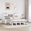 seng med reol uden madras 180x200 cm massivt fyrretræ hvid