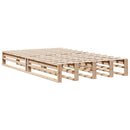 seng med reol uden madras 135x190 cm massivt fyrretræ