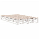 seng med reol uden madras 135x190 cm massivt fyrretræ hvid