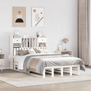 seng med reol uden madras 135x190 cm massivt fyrretræ hvid