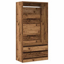 klædeskab 100x50x200 cm konstrueret træ gammelt trælook