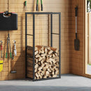brændestativ 55x30x116 cm stål sort